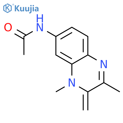 Acetamide, N-(3,4-dihydro-2,4-dimethyl-3-methylene-6-quinoxalinyl)- structure