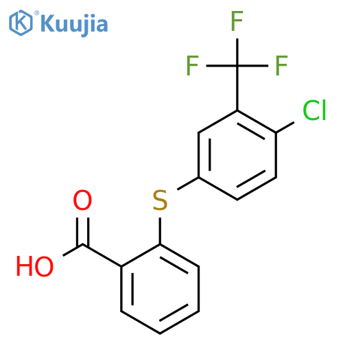 Benzoic acid, 2-[[4-chloro-3-(trifluoromethyl)phenyl]thio]- structure