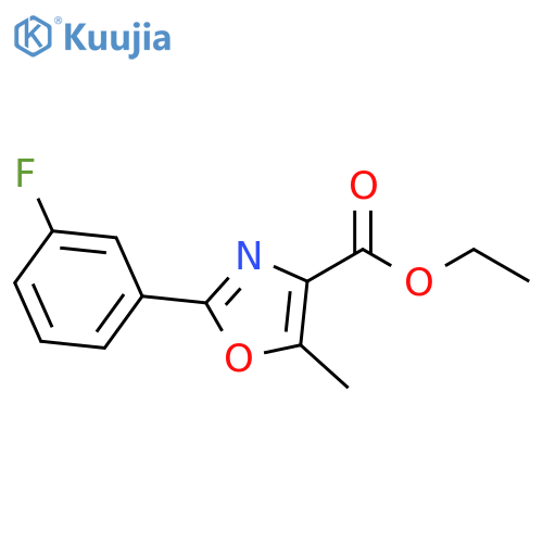 4-Oxazolecarboxylic acid, 2-(3-fluorophenyl)-5-methyl-, ethyl ester structure