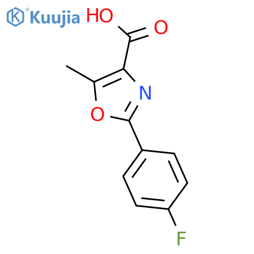 4-Oxazolecarboxylic acid, 2-(4-fluorophenyl)-5-methyl- structure