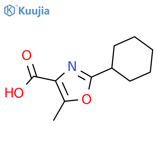 4-Oxazolecarboxylic acid, 2-cyclohexyl-5-methyl- structure