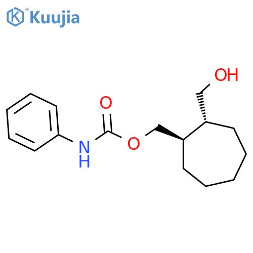 1,2-Cycloheptanedimethanol, mono(phenylcarbamate), trans- (9CI) structure