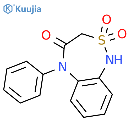 2,1,5-Benzothiadiazepin-4(3H)-one, 1,5-dihydro-5-phenyl-, 2,2-dioxide structure