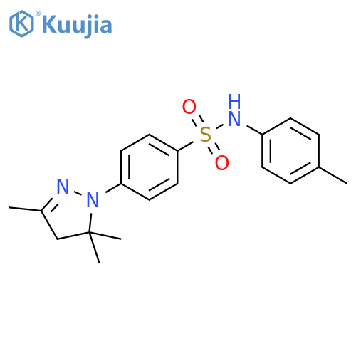 Benzenesulfonamide,4-(4,5-dihydro-3,5,5-trimethyl-1H-pyrazol-1-yl)-N-(4-methylphenyl)- structure