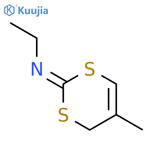 Ethanamine, N-(5-methyl-4H-1,3-dithiin-2-ylidene)- structure