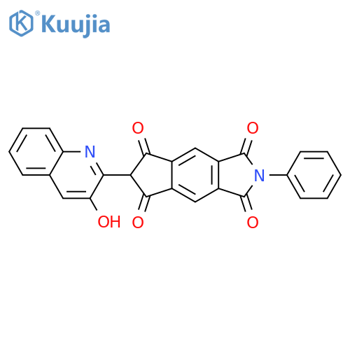 Cyclopent[f]isoindole-1,3,5,7(2H,6H)-tetrone, 6-(3-hydroxy-2-quinolinyl)-2-phenyl- structure