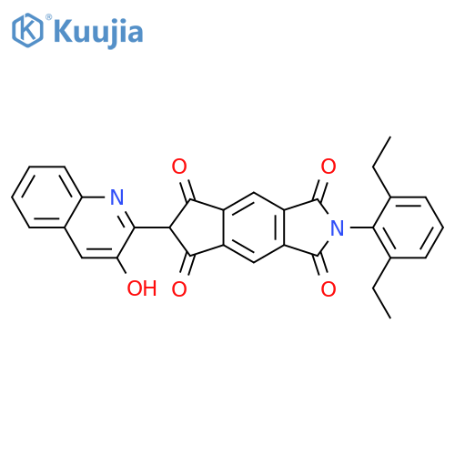 Cyclopent[f]isoindole-1,3,5,7(2H,6H)-tetrone, 2-(2,6-diethylphenyl)-6-(3-hydroxy-2-quinolinyl)- structure