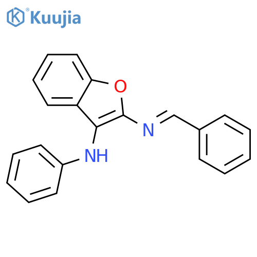 2,3-BENZOFURANDIAMINE, N3-PHENYL-N2-(PHENYLMETHYLENE)- structure