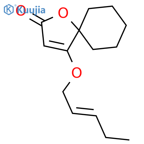 1-Oxaspiro[4.5]dec-3-en-2-one, 4-[(2E)-2-pentenyloxy]- structure