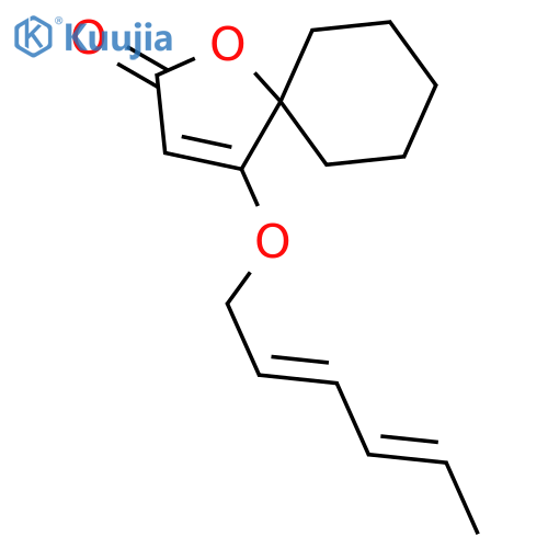 1-OXASPIRO[4.5]DEC-3-EN-2-ONE, 4-[(2E,4E)-2,4-HEXADIENYLOXY]- structure