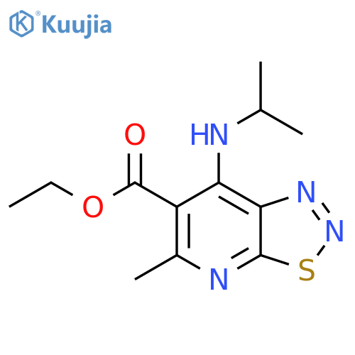 [1,2,3]Thiadiazolo[5,4-b]pyridine-6-carboxylic acid,5-methyl-7-[(1-methylethyl)amino]-, ethyl ester structure