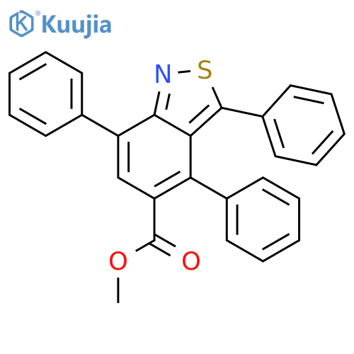 2,1-Benzisothiazole-5-carboxylic acid, 3,4,7-triphenyl-, methyl ester structure