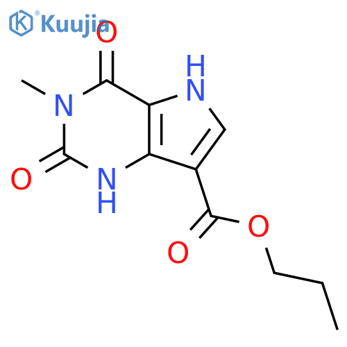 1H-Pyrrolo[3,2-d]pyrimidine-7-carboxylic acid, 2,3,4,5-tetrahydro-3-methyl-2,4-dioxo-, propyl ester structure