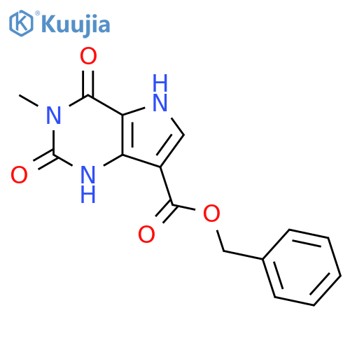 1H-Pyrrolo[3,2-d]pyrimidine-7-carboxylic acid, 2,3,4,5-tetrahydro-3-methyl-2,4-dioxo-, phenylmethyl ester structure
