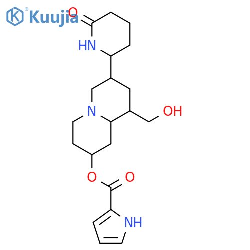 pyrrole-2-carboxylic acid 9-hydroxymethyl-7-(6-oxo-piperidin-2-yl)-octahydro-quinolizin-2-yl ester structure