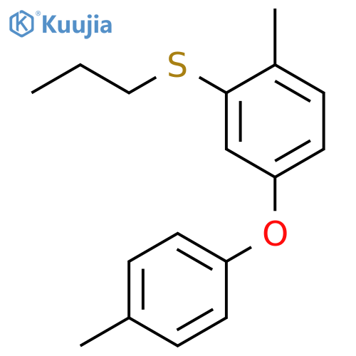Benzene, 1-methyl-4-(4-methylphenoxy)-2-(propylthio)- structure