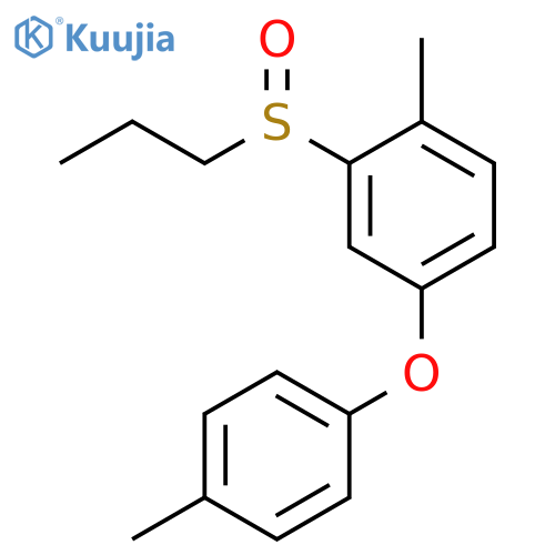Benzene, 1-methyl-4-(4-methylphenoxy)-2-(propylsulfinyl)- structure