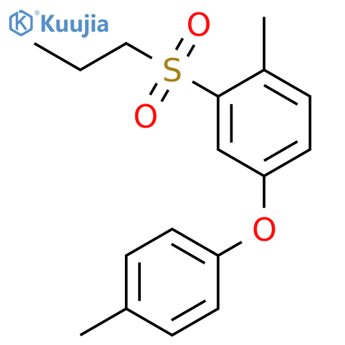 Benzene, 1-methyl-4-(4-methylphenoxy)-2-(propylsulfonyl)- structure