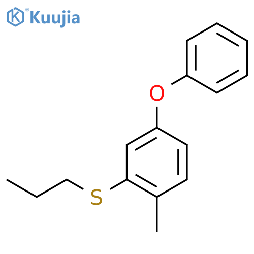 Benzene, 1-methyl-4-phenoxy-2-(propylthio)- structure
