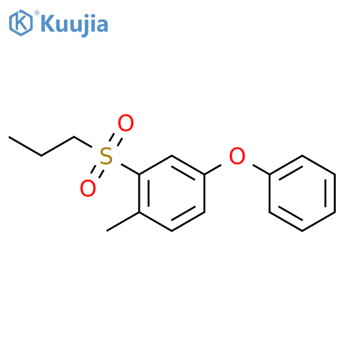Benzene, 1-methyl-4-phenoxy-2-(propylsulfonyl)- structure