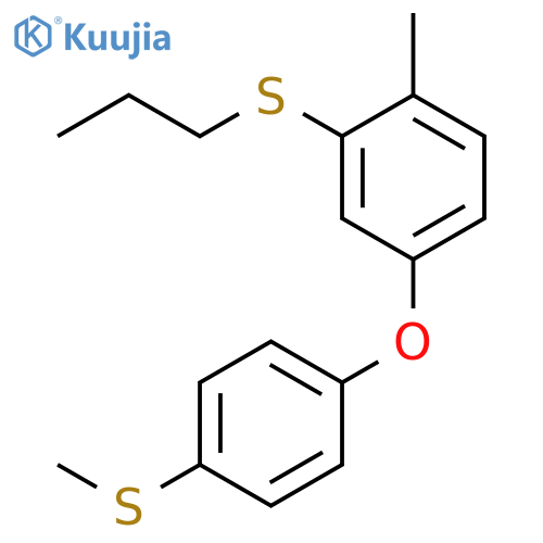 Benzene, 1-methyl-4-[4-(methylthio)phenoxy]-2-(propylthio)- structure