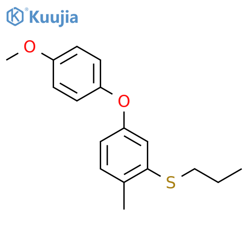 Benzene, 4-(4-methoxyphenoxy)-1-methyl-2-(propylthio)- structure