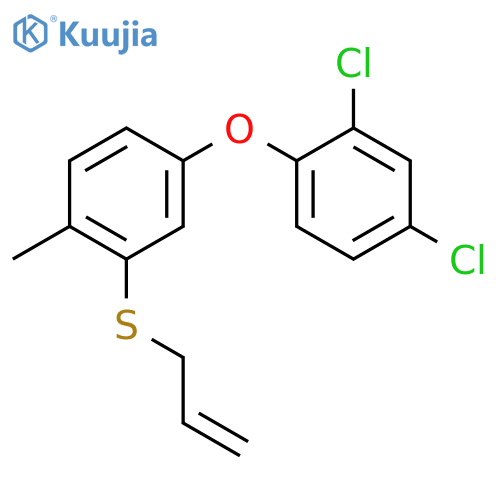 Benzene, 2,4-dichloro-1-[4-methyl-3-(2-propenylthio)phenoxy]- structure