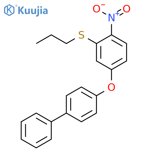 1,1'-Biphenyl, 4-[4-nitro-3-(propylthio)phenoxy]- structure