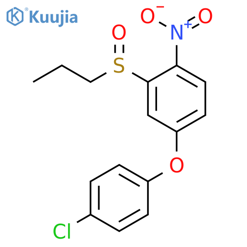 Benzene, 4-(4-chlorophenoxy)-1-nitro-2-(propylsulfinyl)- structure