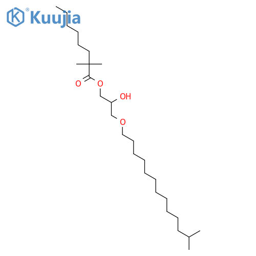 Octanoic acid, 2,2-dimethyl-, 2-hydroxy-3-(isotetradecyloxy)propyl ester structure