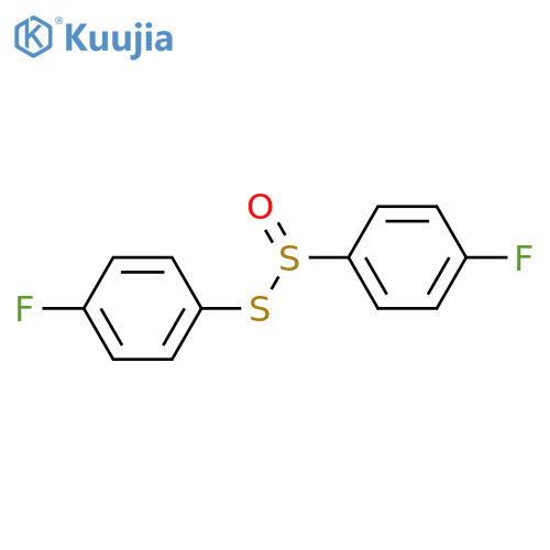 Benzenesulfinothioic acid, 4-fluoro-, S-(4-fluorophenyl) ester structure