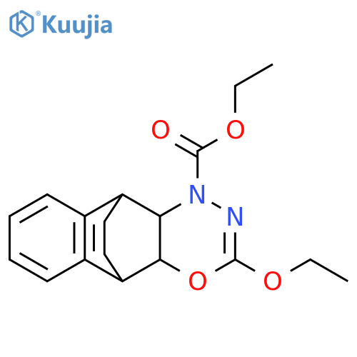 5,10-Etheno-1H-naphth[2,3-e][1,3,4]oxadiazine-1-carboxylic acid, 3-ethoxy-4a,5,10,10a-tetrahydro-, ethyl ester structure