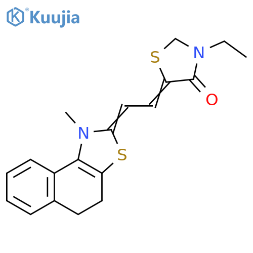 4-Thiazolidinone,5-[(4,5-dihydro-1-methylnaphtho[1,2-d]thiazol-2(1H)-ylidene)ethylidene]-3-ethyl- structure