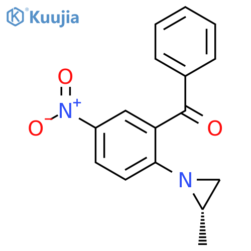 Methanone, [2-(2-methyl-1-aziridinyl)-5-nitrophenyl]phenyl-, (S)- structure