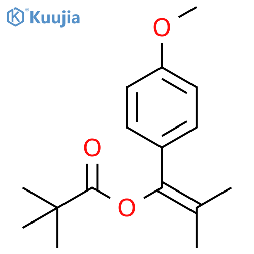 Propanoic acid, 2,2-dimethyl-, 1-(4-methoxyphenyl)-2-methyl-1-propen-1-yl ester structure