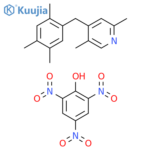 Pyridine, 2,5-dimethyl-4-[(2,4,5-trimethylphenyl)methyl]-, compd. with2,4,6-trinitrophenol (1:1) structure