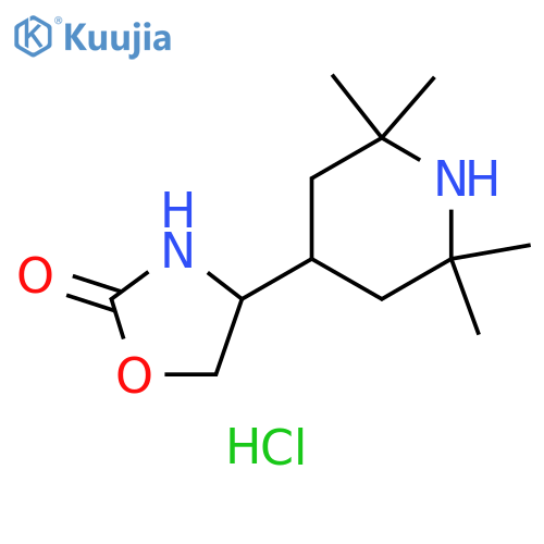 2-Oxazolidinone, 4-(2,2,6,6-tetramethyl-4-piperidinyl)-,monohydrochloride structure