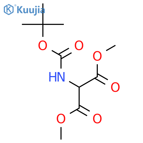 Propanedioic acid,2-[[(1,1-dimethylethoxy)carbonyl]amino]-, 1,3-dimethyl ester structure