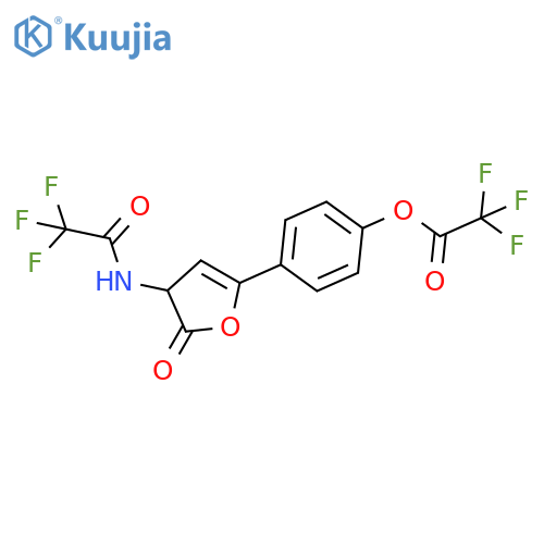 Acetic acid, trifluoro-, 4-[4,5-dihydro-5-oxo-4-[(trifluoroacetyl)amino]-2-furanyl]phenyl ester (9CI) structure