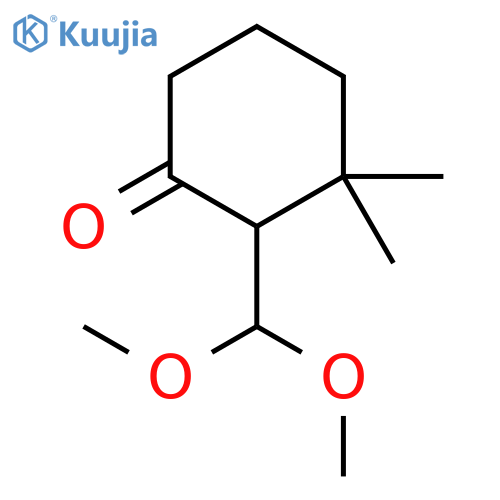 Cyclohexanone, 2-(dimethoxymethyl)-3,3-dimethyl- structure