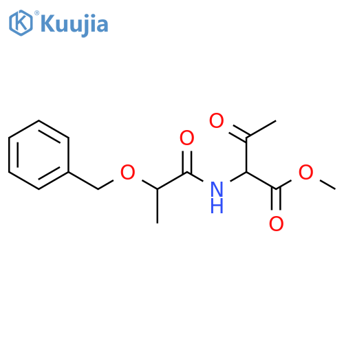 Butanoic acid, 3-oxo-2-[[1-oxo-2-(phenylmethoxy)propyl]amino]-, methylester structure