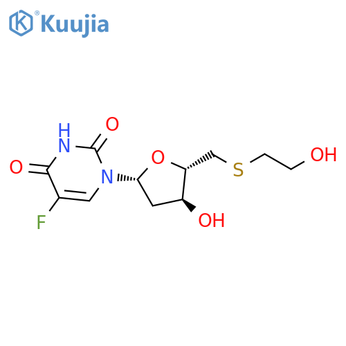 Uridine, 2'-deoxy-5-fluoro-5'-S-(2-hydroxyethyl)-5'-thio- structure