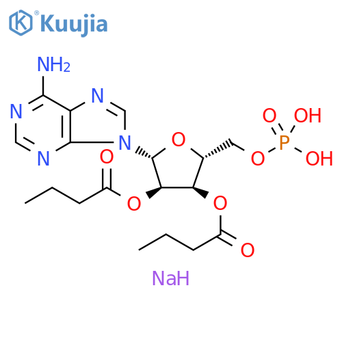 5'-Adenylic acid, 2',3'-dibutanoate, disodium salt (9CI) structure