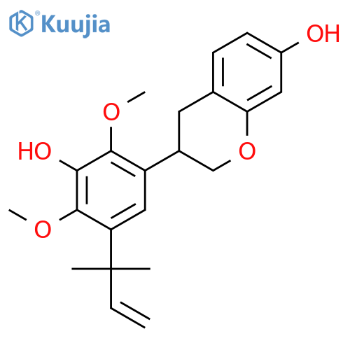 3-[5-(1,1-dimethyl-allyl)-3-hydroxy-2,4-dimethoxy-phenyl]-chroman-7-ol structure