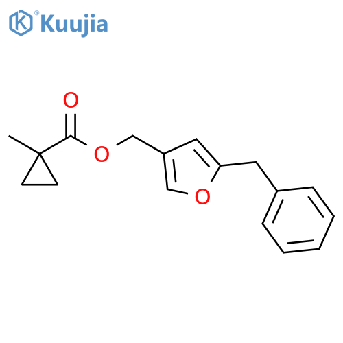 Cyclopropanecarboxylic acid, 1-methyl-, [5-(phenylmethyl)-3-furanyl]methyl ester structure