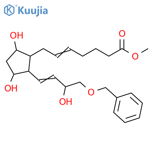5-Heptenoic acid,7-[3,5-dihydroxy-2-[3-hydroxy-4-(phenylmethoxy)-1-butenyl]cyclopentyl]-,methyl ester structure