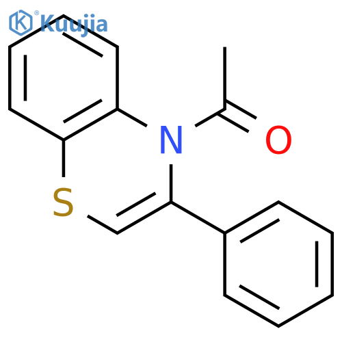 4H-1,4-Benzothiazine, 4-acetyl-3-phenyl- structure