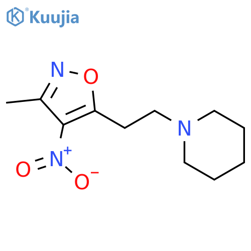 Piperidine, 1-[2-(3-methyl-4-nitro-5-isoxazolyl)ethyl]- structure