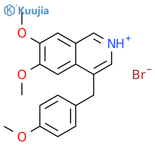 6,7-dimethoxy-4-(4-methoxybenzyl)isoquinolinium bromide structure