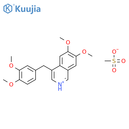 4-(3,4-dimethoxybenzyl)-6,7-dimethoxyisoquinolinium methanesulfonate structure